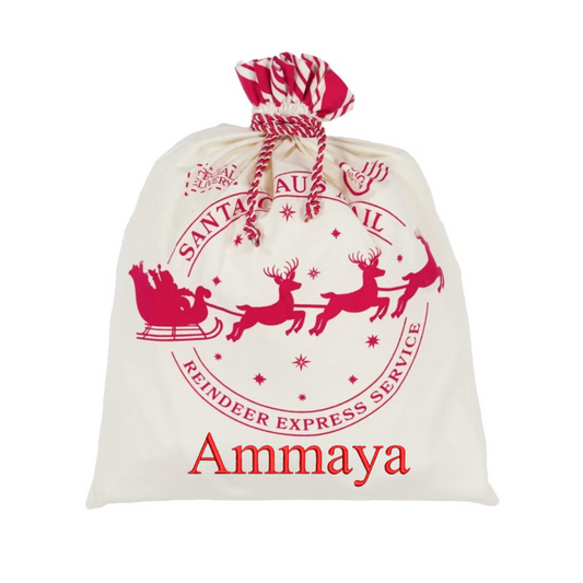 Custom Name Christmas sack-Reindeer